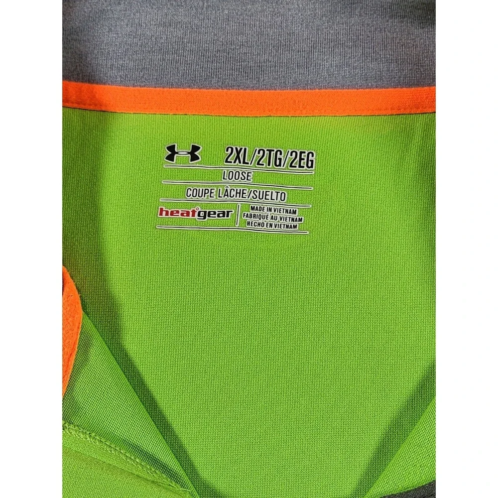 Under Armour Men's Athletic Fishing Shirt, Size 2XL, Lime Green , Long Sleeve